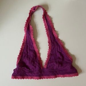 Free People Galloon Lace Halter Bra